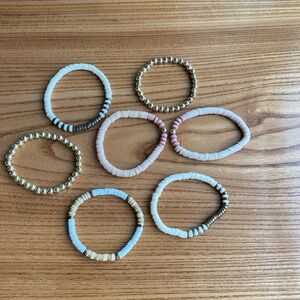 Clay Bead Bracelet Stack | 7 Bracelets